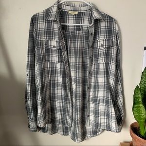 Grey and white flannel